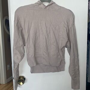 express cream crop hoodie